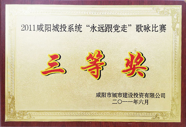 城投系统“永远跟党走”歌咏比赛三等奖